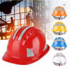 Picture of Worker Construction Site Protective hat Ventilate ABS Hard Hat Reflective Stripe Safety Helmet