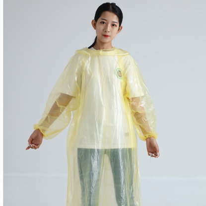 Picture of PE disposable one-piece sleeve raincoat