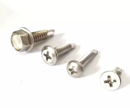 Picture of Fasteners Passivated Tool Stainless Steel ZINC PLATED Cross Recessed Screws Yellow Zinc Nickel Plated Self Drilling Screws