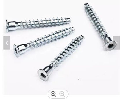 Picture of Stainless Steel 303/304/316 Carbon Steel/Brass Male Female Furniture Screw Hex Wood Furniture Screws Connector Bolts