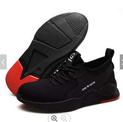 Picture of Men's casual sports safety shoes with rubber bottom lightweight breathable deodorant work shoes