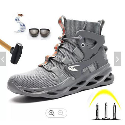 Picture of Breathable Safety Work Boots Waterproof Non-slip EVA Men Women Steel toe Safety Shoes