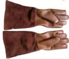 Picture of Fantastic Quality China Extended Natural Sheepskin Brown Gardening Planting Electric Welding Safety Gloves