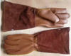 Picture of Fantastic Quality China Extended Natural Sheepskin Brown Gardening Planting Electric Welding Safety Gloves