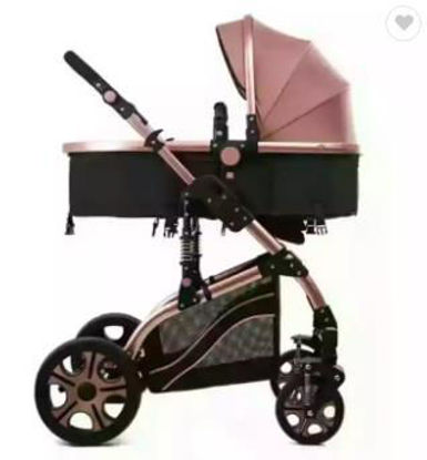 Picture of Hot Sale High Density lycra Material Pram Reversible Handle Bar High Landscape Baby Stroller 3 in 1