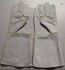 Picture of Processing custom long golden trimming non-slip anti-high temperature welding protective safety gloves